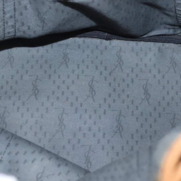 SAINT LAURENT Shoulder Bag PVC Canvas Black Gold Auth 141268 - Picture 13 of 16